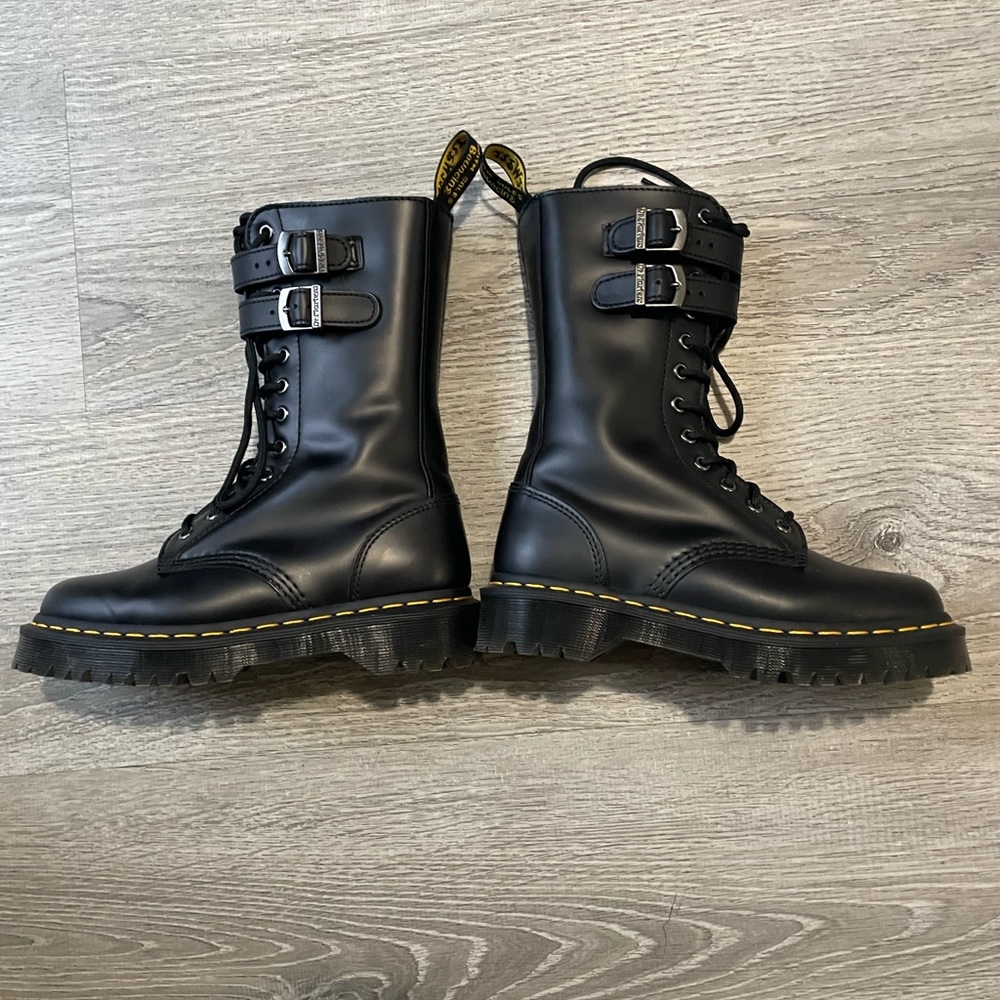 Black zip up doc martens